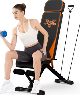 Opvouwbare Gewichtsbank – Verstelbare Full Body Fitnessbank met Weerstandsbanden