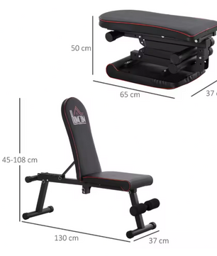 Verstelbare Halterbank – 6 Posities Buik- & Fitnessbank Opvouwbaar