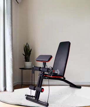 Opvouwbare Halterbank – Verstelbare Fitnessbank met 6 Posities & Preacher Curl