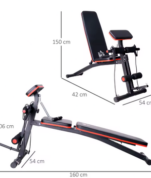 Opvouwbare Halterbank – Verstelbare Fitnessbank met 6 Posities & Preacher Curl