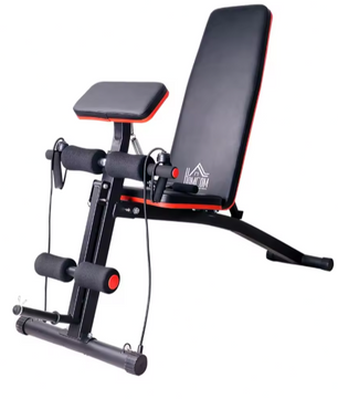 Opvouwbare Halterbank – Verstelbare Fitnessbank met 6 Posities & Preacher Curl