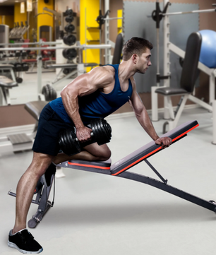 Opvouwbare Halterbank – Verstelbare Fitnessbank met 6 Posities & Preacher Curl