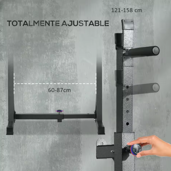 Verstelbare Gewichtssteun – In Hoogte & Breedte Aanpasbaar Squat Rack