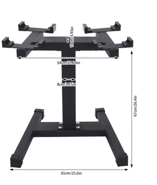 Verstelbare Halterstandaard – Stalen Dumbbell Rack met 136 kg Draagvermogen