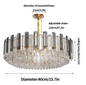 Luxe Ronde Kristallen Kroonluchter 80 cm – Gouden Plafondlamp voor Woonkamer, Eetkamer & Hotel