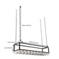 Vintage Hangend Wijnrek met Glashouder – Industrieel Plafondrek 100/110/120 cm