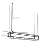 Vintage Hangend Wijnrek met Glashouder – Industrieel Plafondrek 100/110/120 cm