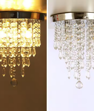 Moderne Kristallen Plafondlamp – Flush Mount Design met G9 Fitting, 25 cm