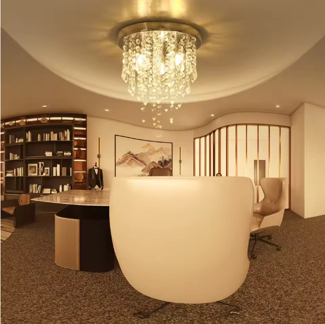 Moderne Kristallen Plafondlamp – Flush Mount Design met G9 Fitting, 25 cm