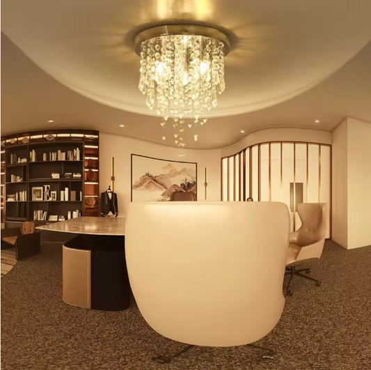 Moderne Kristallen Plafondlamp – Flush Mount Design met G9 Fitting, 25 cm
