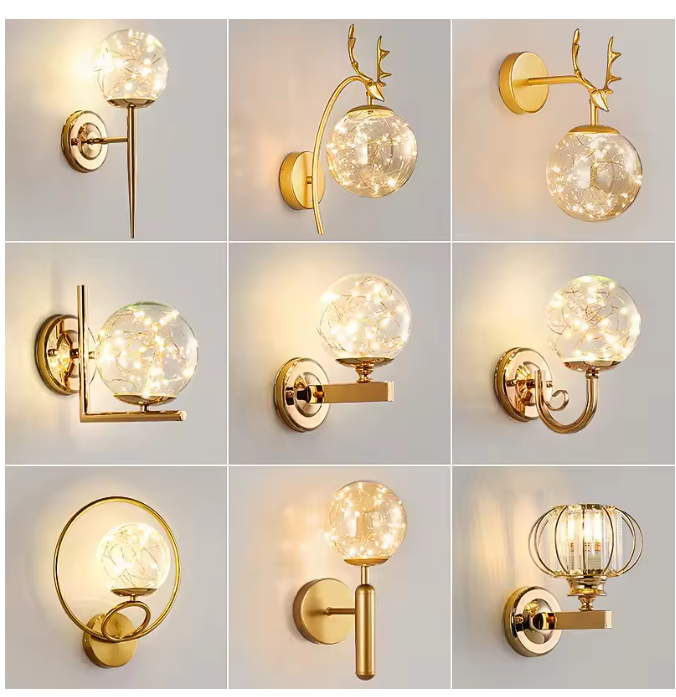 Moderne Glazen Sterren Wandlamp – Decoratieve LED Verlichting voor Slaapkamer & Woonkamer