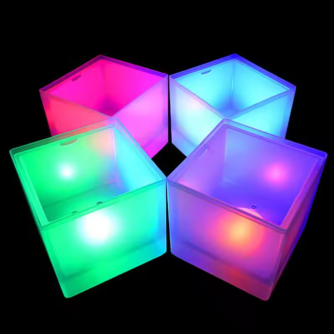 RGB LED IJsemmer 3,5L – Multicolor Wijnkoeler met Licht & Smeltwateropvang