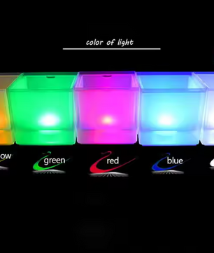 RGB LED IJsemmer 3,5L – Multicolor Wijnkoeler met Licht & Smeltwateropvang