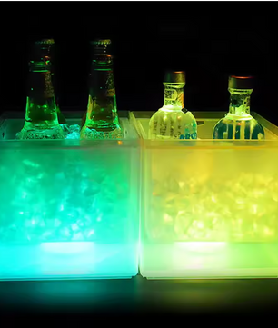 RGB LED IJsemmer 3,5L – Multicolor Wijnkoeler met Licht & Smeltwateropvang