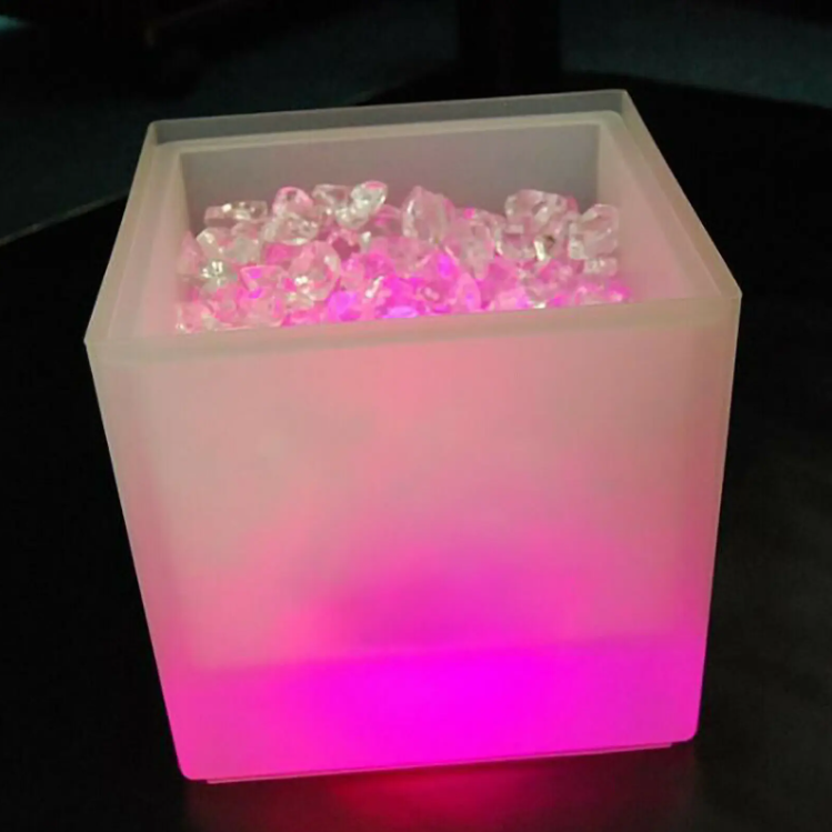 RGB LED IJsemmer 3,5L – Multicolor Wijnkoeler met Licht & Smeltwateropvang