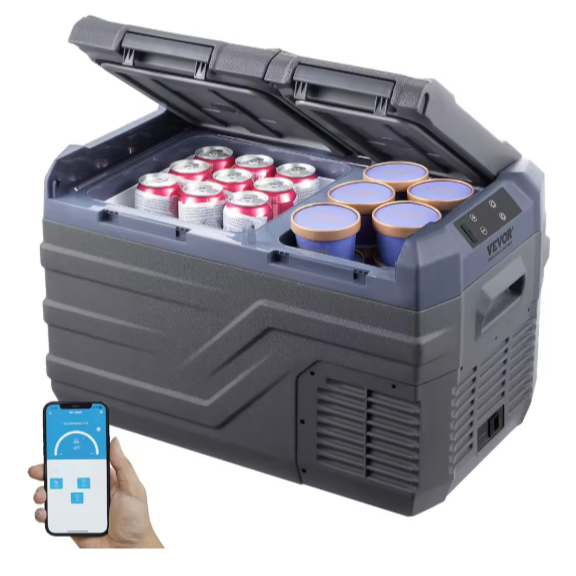 Draagbare Autokoelkast 40L – Dual Zone Compressor Koeler & Vriezer 12/24V