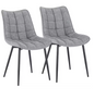 Set van 2 Eetkamerstoelen – Kunstleer met Metalen Poten, Modern & Comfortabel