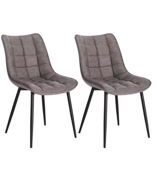 Set van 2 Eetkamerstoelen – Kunstleer met Metalen Poten, Modern & Comfortabel