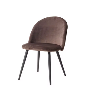 Set van 6 Fluwelen Eetkamerstoelen – Metalen Poten & Ergonomisch Ontwerp, Modern en Comfortabel