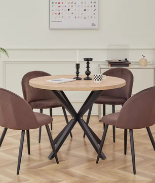 Set van 6 Fluwelen Eetkamerstoelen – Metalen Poten & Ergonomisch Ontwerp, Modern en Comfortabel