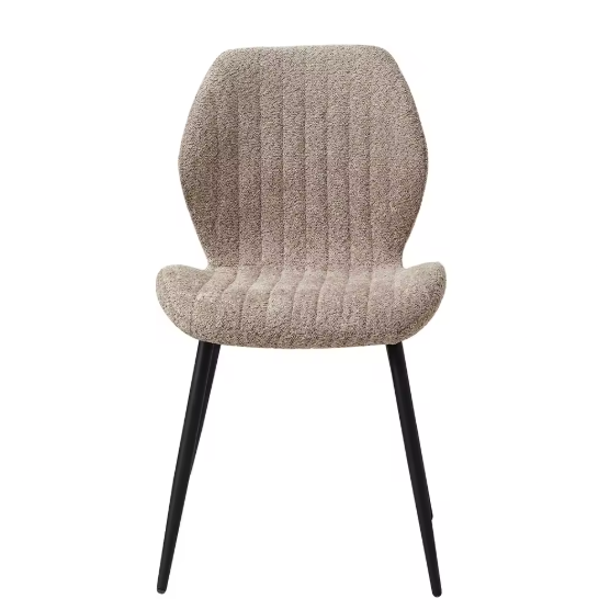 Set van 4 Moderne Eetkamerstoelen – Gewatteerde Zitting & Metalen Poten