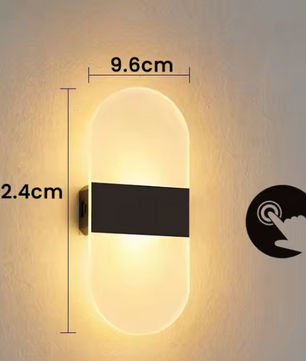 Draadloze LED Wandlamp – USB Oplaadbaar met Touch Sensor