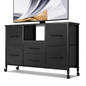 Ladekast met 6 Stoffen Laden – Dressoir op Wielen & TV-Meubel, Modern en Praktisch