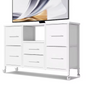 Ladekast met 6 Stoffen Laden – Dressoir op Wielen & TV-Meubel, Modern en Praktisch