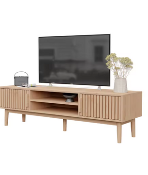 TV-Meubel 150 cm – Houten Kast met Deuren & Planken, Ademend Design