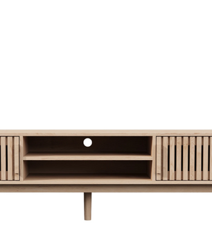 TV-Meubel 150 cm – Houten Kast met Deuren & Planken, Ademend Design