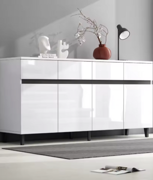 Hoogglans Dressoir met 4 Lades & 2 Deuren – Modern Opbergmeubel 160 cm