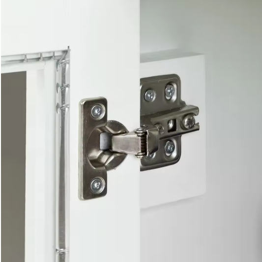 Wit Dressoir met 2 Lades & 2 Glazen Deuren – Compacte Opbergkast 80 cm