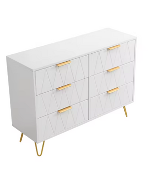 Witte Ladekast met 6 Lades – Moderne Opbergkast 100 cm