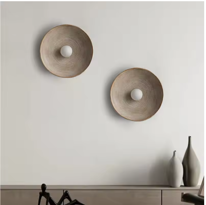 Creatieve Retro Ronde Wandlamp – Decoratieve LED Verlichting voor Restaurant & Slaapkamer