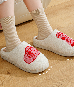 Cowgirl Pantoffels - Pluche Gevoerd met Antislip