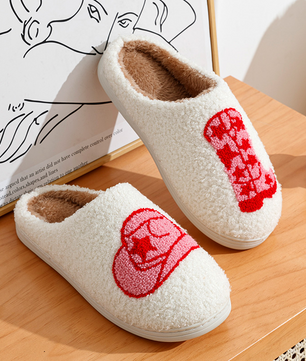 Cowgirl Pantoffels - Pluche Gevoerd met Antislip