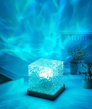 Noorderlicht Lamp – 16 Kleuren Vlam/Kristallen Nachtlampje