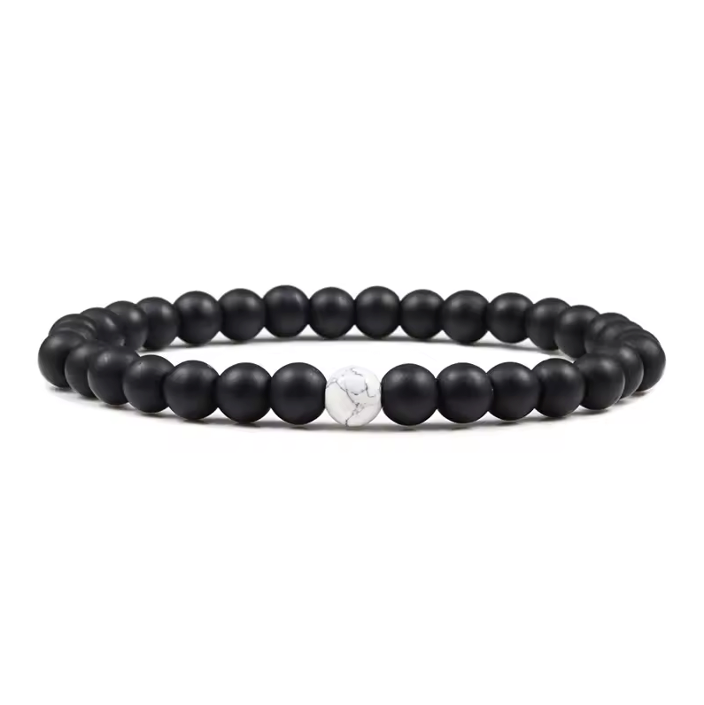 Yin Yang Edelsteen Armbanden Set – Howliet & Onyx Armbanden voor Koppels en Vrienden