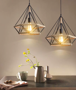 Mason Vintage Henneptouw Hanglamp – Industriële Sfeer voor Elk Interieur