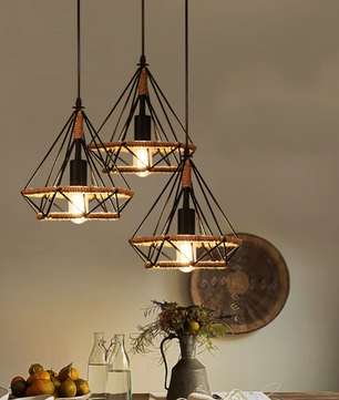 Mason Vintage Henneptouw Hanglamp – Industriële Sfeer voor Elk Interieur