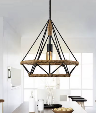 Mason Vintage Henneptouw Hanglamp – Industriële Sfeer voor Elk Interieur