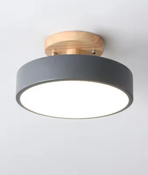 Aurora Plafondlamp – Scandinavische Stijl met Houten Plafond Plaat
