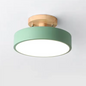 Aurora Plafondlamp – Scandinavische Stijl met Houten Plafond Plaat