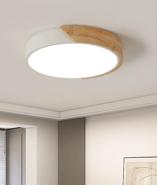 Lumière Plafondlamp – Minimalistische LED-Plafondlamp met Houten Details