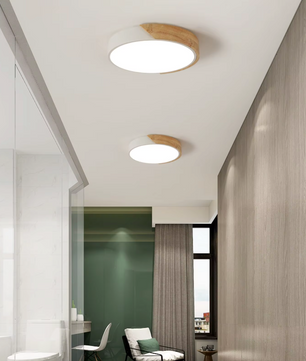 Lumière Plafondlamp – Minimalistische LED-Plafondlamp met Houten Details