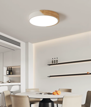 Lumière Plafondlamp – Minimalistische LED-Plafondlamp met Houten Details