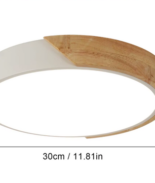 Lumière Plafondlamp – Minimalistische LED-Plafondlamp met Houten Details