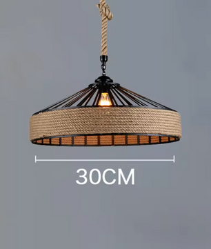 Noah Hanglamp – Klassieke Henneptouw Plafondlamp