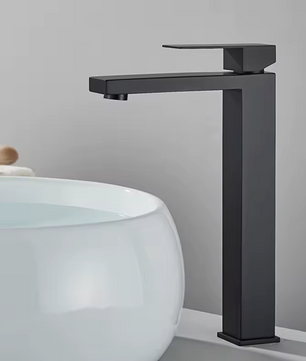 Noir Luxe Industriële Wastafelkraan - Kort en Lang Formaat