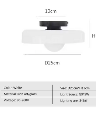 Lumi – Moderne Ronde Glazen Plafondlamp (Nordic Design)